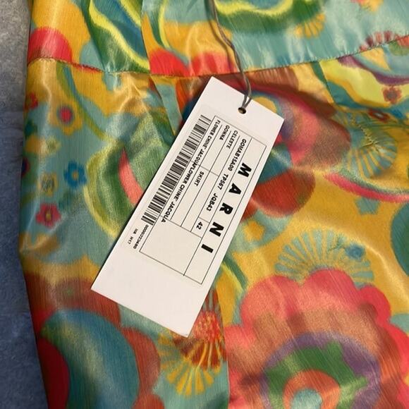 Marni floral a line skirt multicolor size 6 - Picture 7 of 8